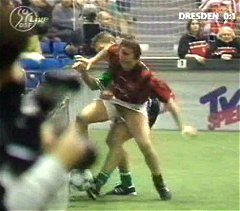 Footballers cock and balls spill out